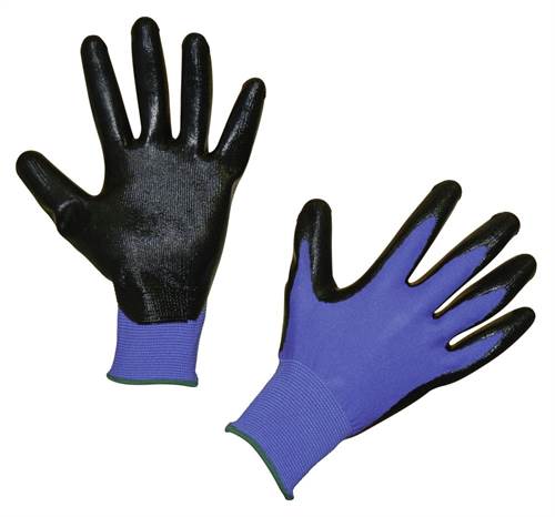 Feinstrickhandschuh Nytec blau-schwarz, Gr. 9