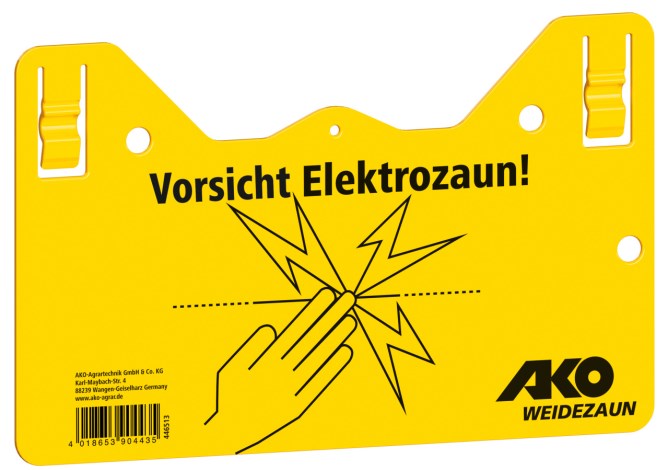 Warnschild "hook - in" 2-seitig bedruckt, deutsch