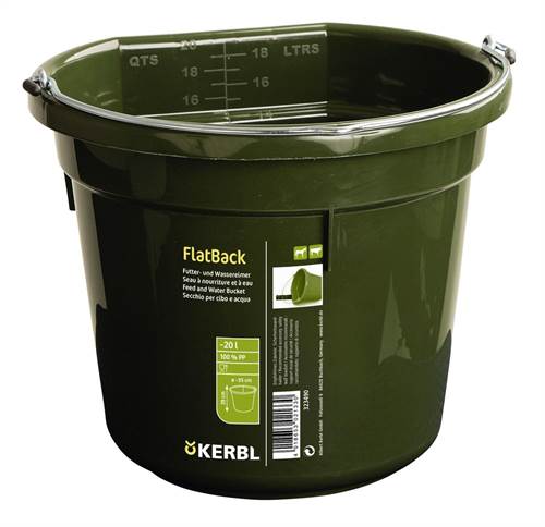 FlatBack, grün, ca. 20L Futter-u. Wassereimer