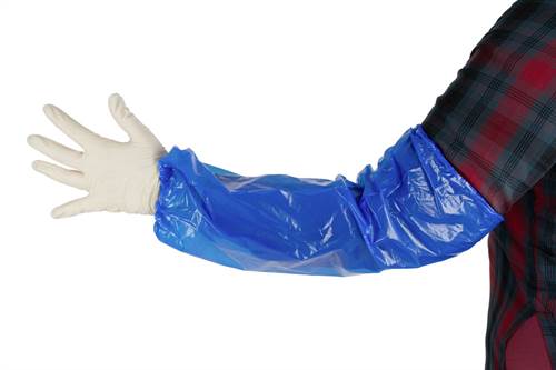 Einweg-Ärmelschoner 45cm lang LDPE, 100 Stück, gehämmert