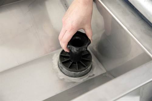 Dichtstopfen f. Schnellablauf- trog Edelstahl