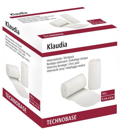 Veterinärbinde Klaudia 6cm x 6m, 10St. Klinikpack
