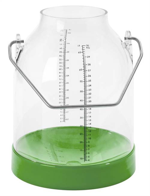 Melkeimer 30 Liter mit Skala grün, Bügelhöhe 117