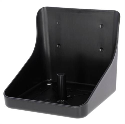 Lecksteinhalter schwarz Kunststoff, eckig