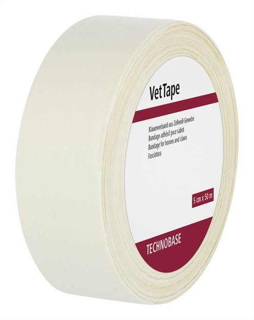VetTape Klauenverband weiß, mit Kautschukkleber, 50m