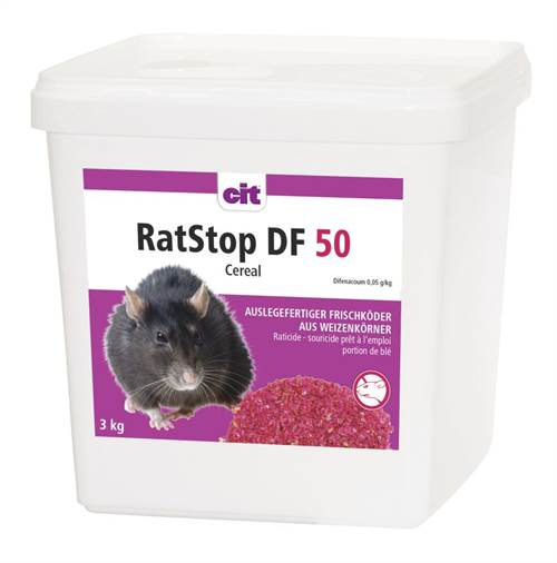 RatStop DF 50 Block, 3000g 20g-Blöcke, Difenacoum