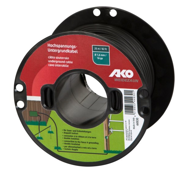 AKO-Untergrundkabel Ø 1,6 mm, 100m auf Kunststoffspule