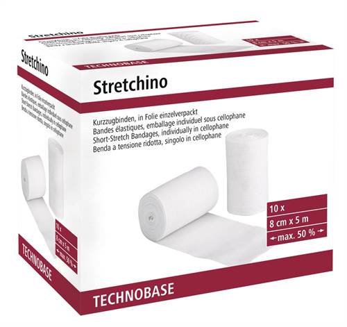 Kurzzugbinden Stretchino, 8cm, 5m, einzelverpackt