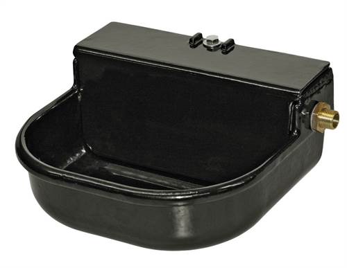 Schwimmertränke, 3-Liter, emailliert,schwarz m. Ablaufst