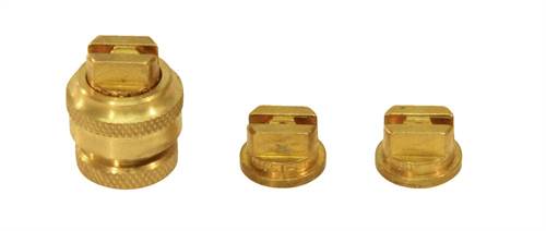 Flachstrahldüse m. Einsatz u. 2 auswechselb. Einsätzen