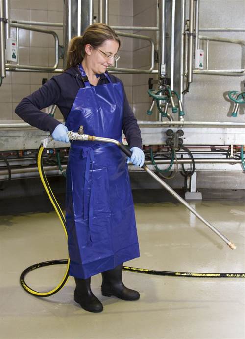 Melk- u.Waschschürze 125x125cm extrabreit, blau