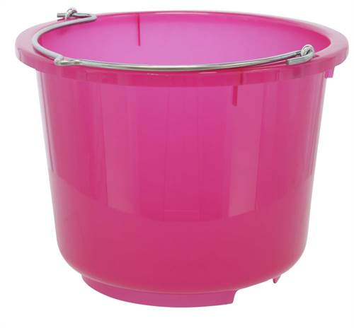 Stall- und Baueimer, rosa transparent, 12ltr.