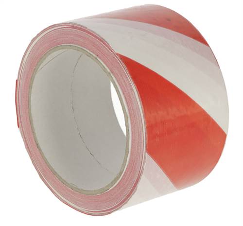 Warnband selbstklebend rot-weiß, 66mx60mm