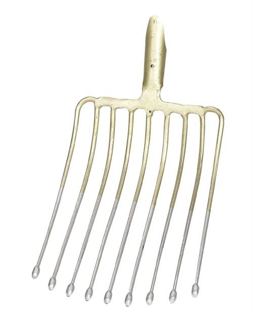 Kartoffelgabel 9 Zinken mit Federdülle, ohne Stiel