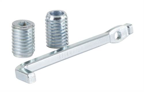 Eisenschlüssel verzinkt mit 2 Schrauben f. Sensenringe