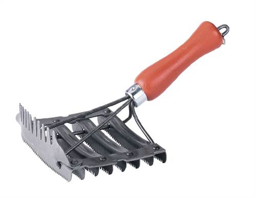 Metall-Striegel 8-reihig mit mit Mähnenkamm